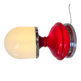 Red plastic table lamp