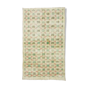 Anatolian handmade vintage rug 230 cm x 140 cm