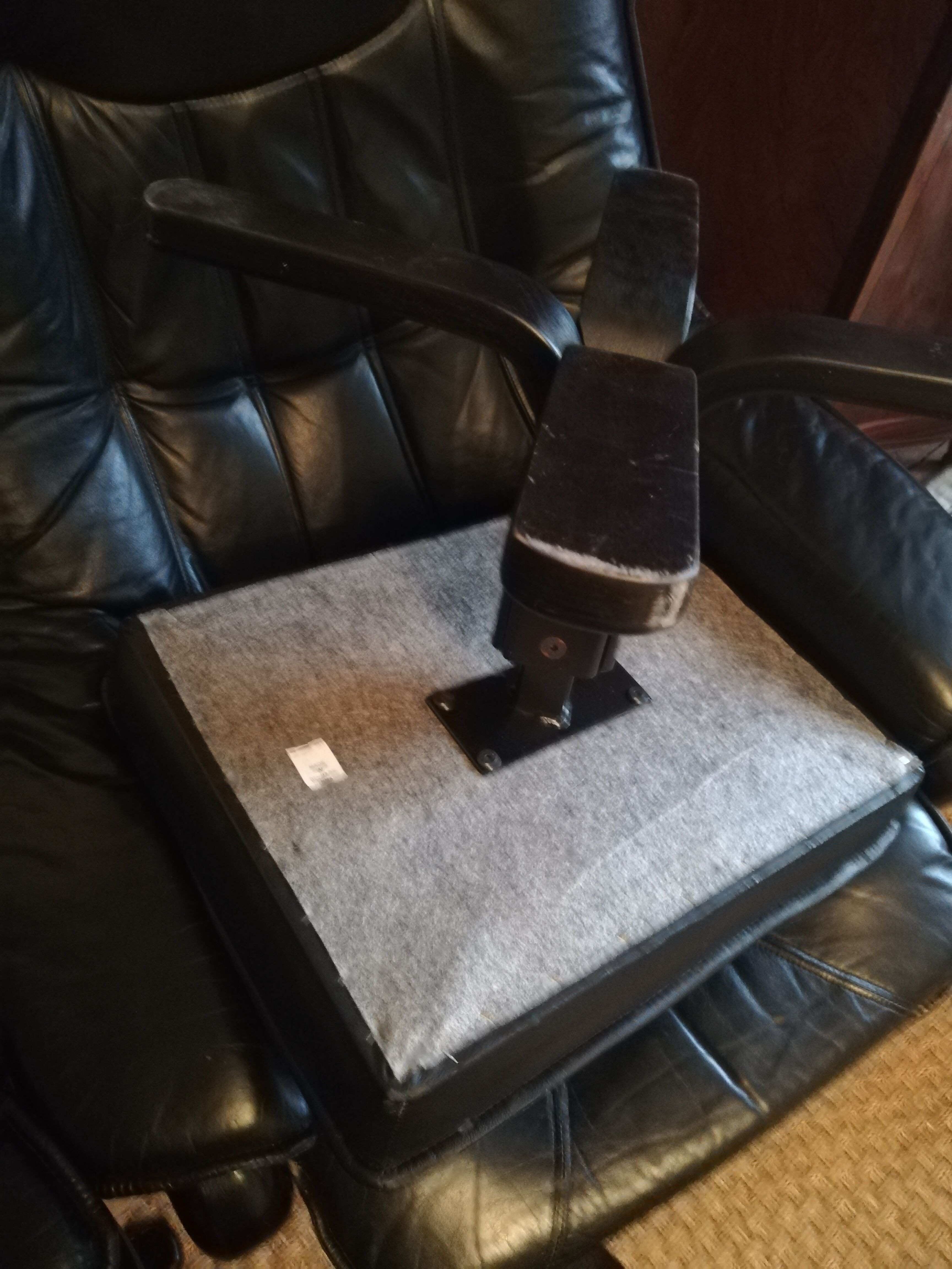 Vintage Danish leather armchair and ottoman