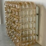 Vintage ceiling lamp bubble Erco amber glass