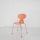 Arne Jacobsen for Fritz Hansen peach wooden "Ant" chair, Denmark 1996