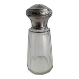 Antique crystal and silver sugar shaker