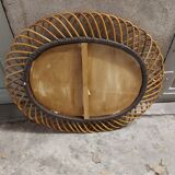 Very large rattan mirror