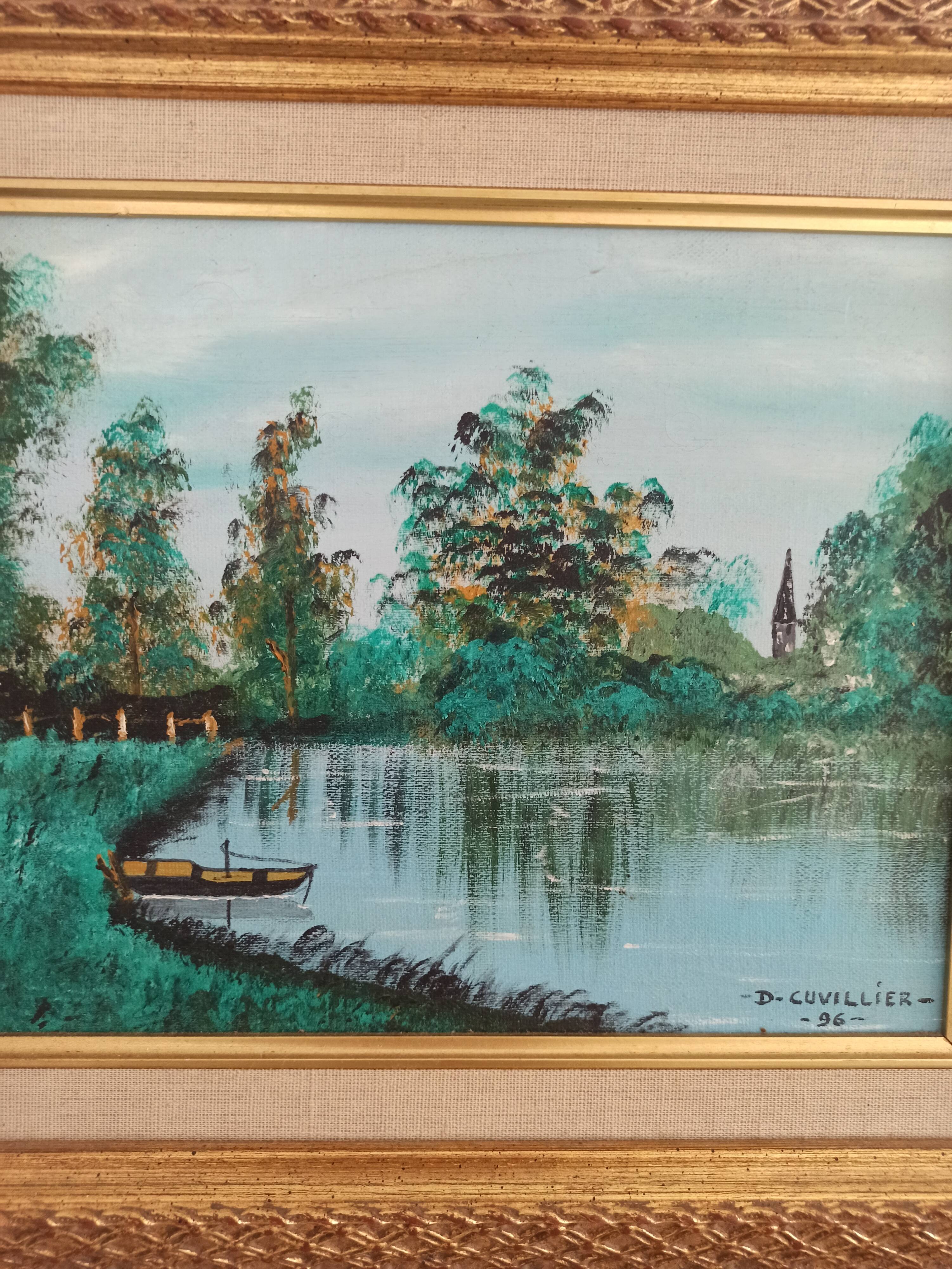 Oil painting with a beautiful quality frame.