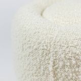 Pouf with white curls, contemporary work