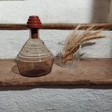 Carafe vintage en verre fumé