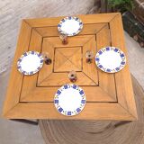 Table carree en bois metal