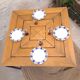 Table carree en bois metal