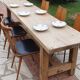 Loom table in solid oak 240 x 58 cm. 1920.
