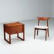 Scandinavian modern storage cabinet in teak with sled base Denmark 1960