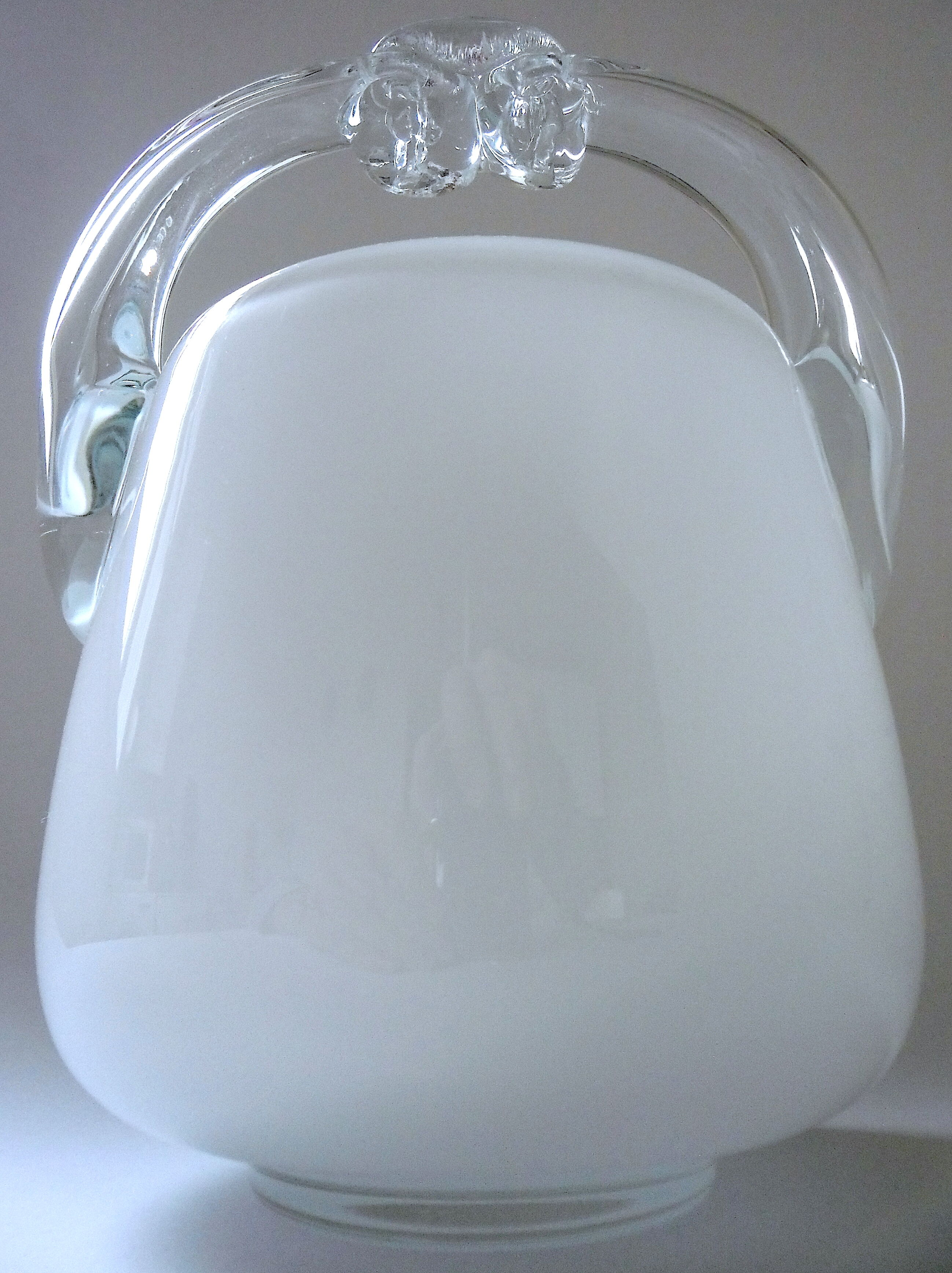 Vintage ice bucket in colorless and white "ouzo" crystal
