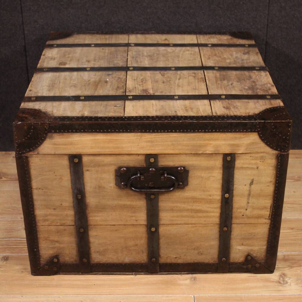 Large wooden trunk from the 20th century