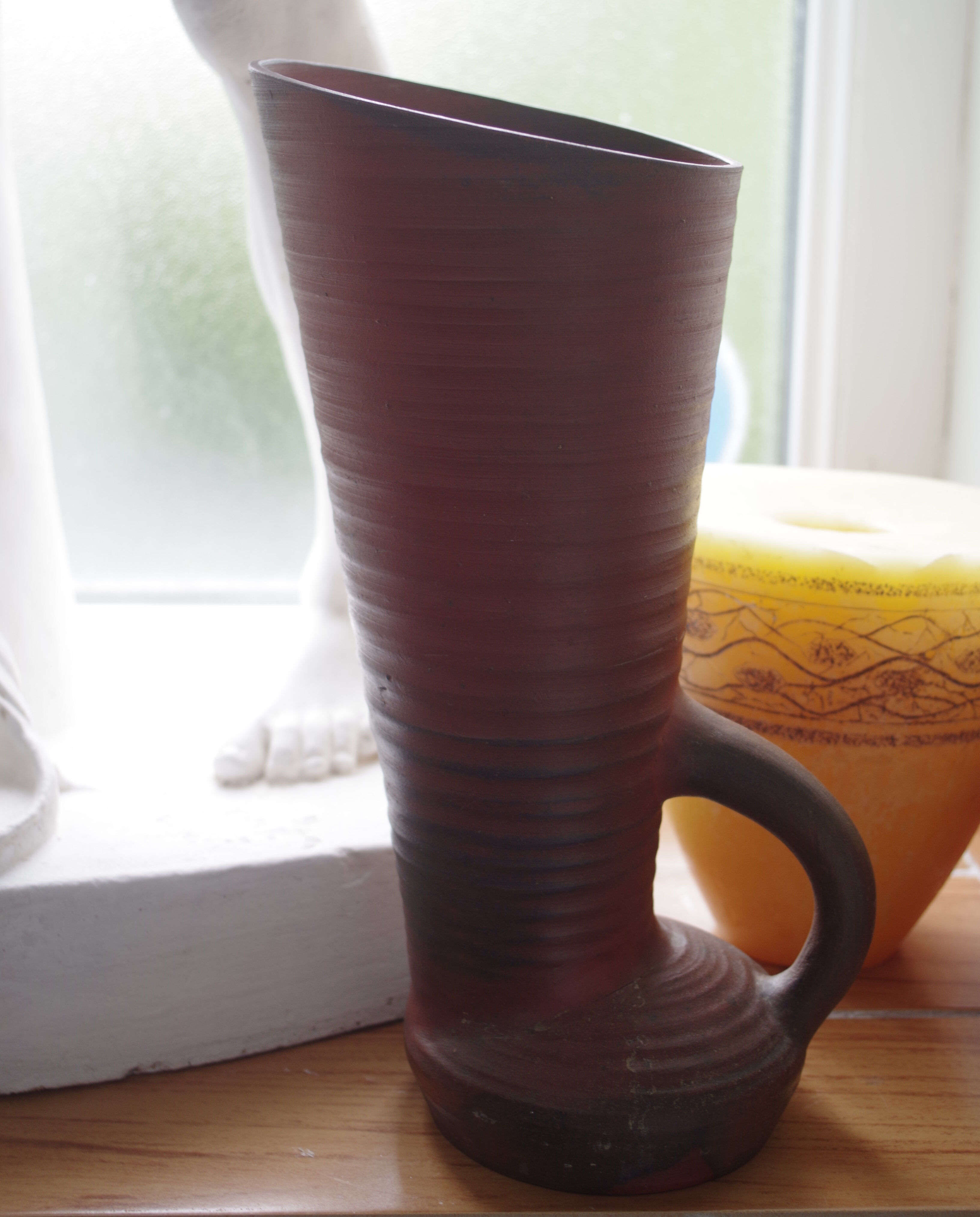 70s sandstone vase
