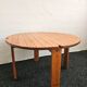 1970s solid larch dining table for four people by Mária Szedleczky - Signed