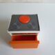 Doll furniture, orange vintage kitchen toy