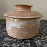 Pot with lid in stoneware vallauris