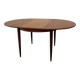 Table à manger ronde extensible en teck vintage