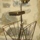 Gilded metal magazine rack and ashtray