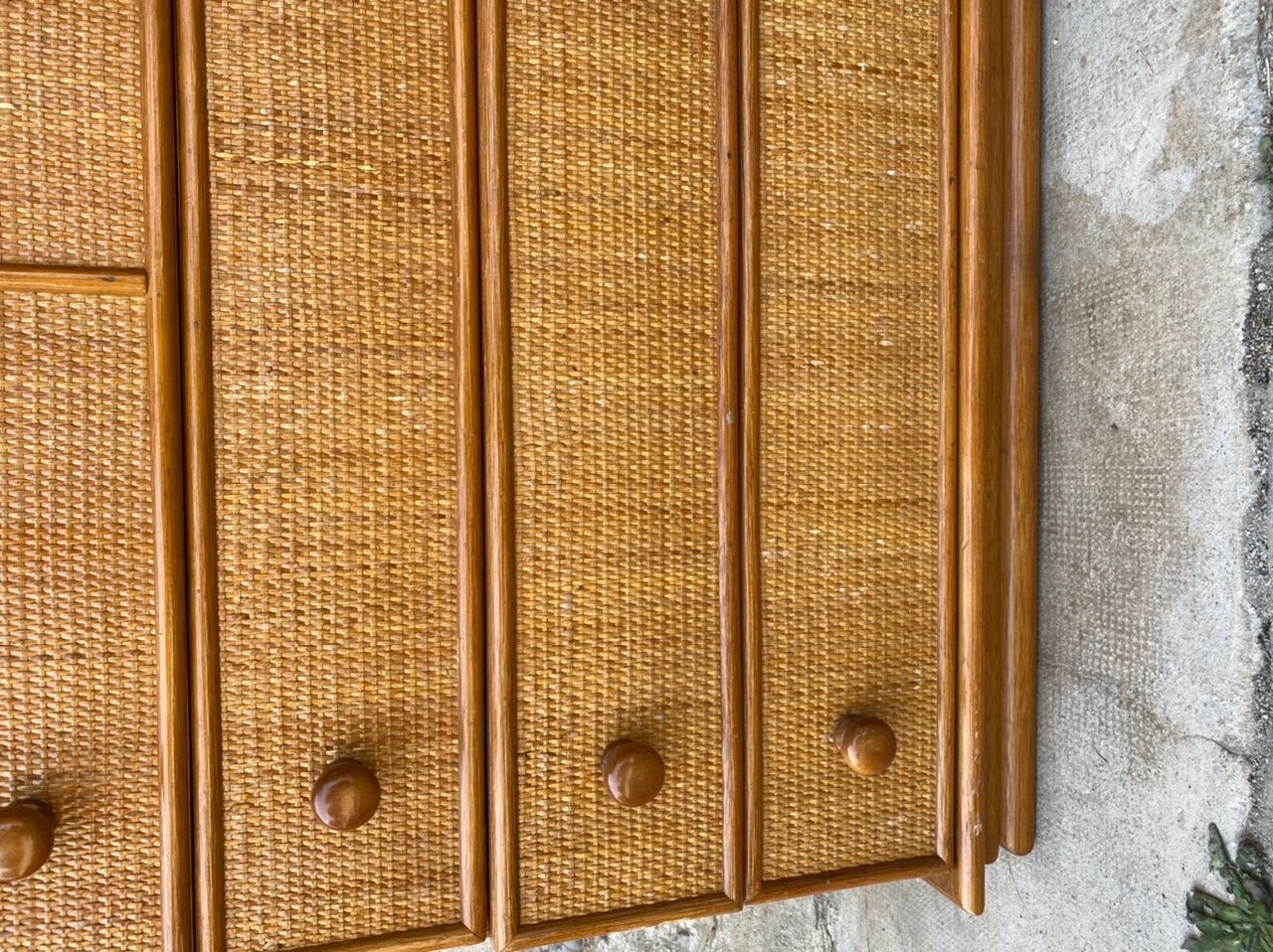 Rattan chest of drawers