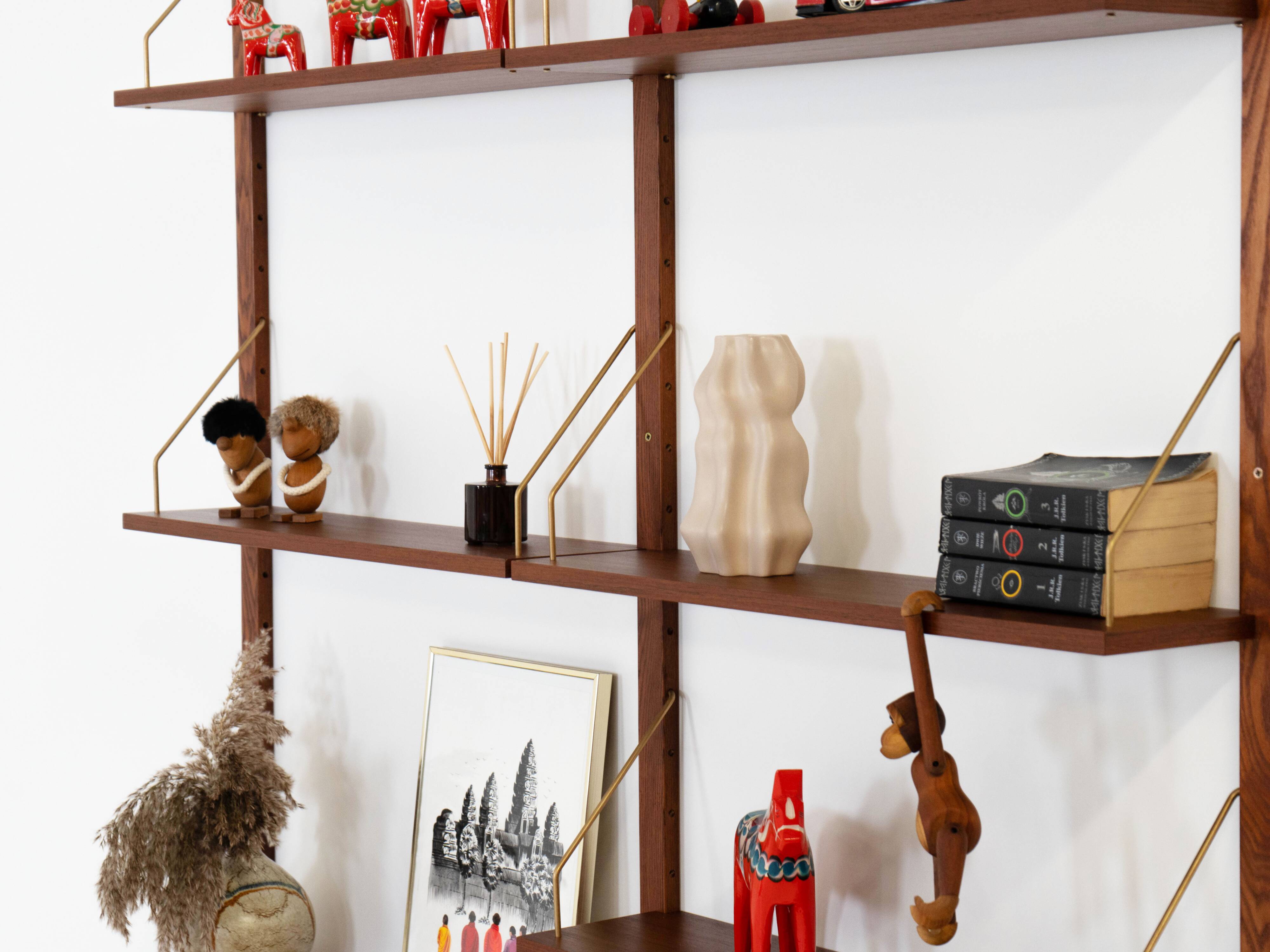 Teak modular shelving unit, Danish design, 1960s, made in Denmark