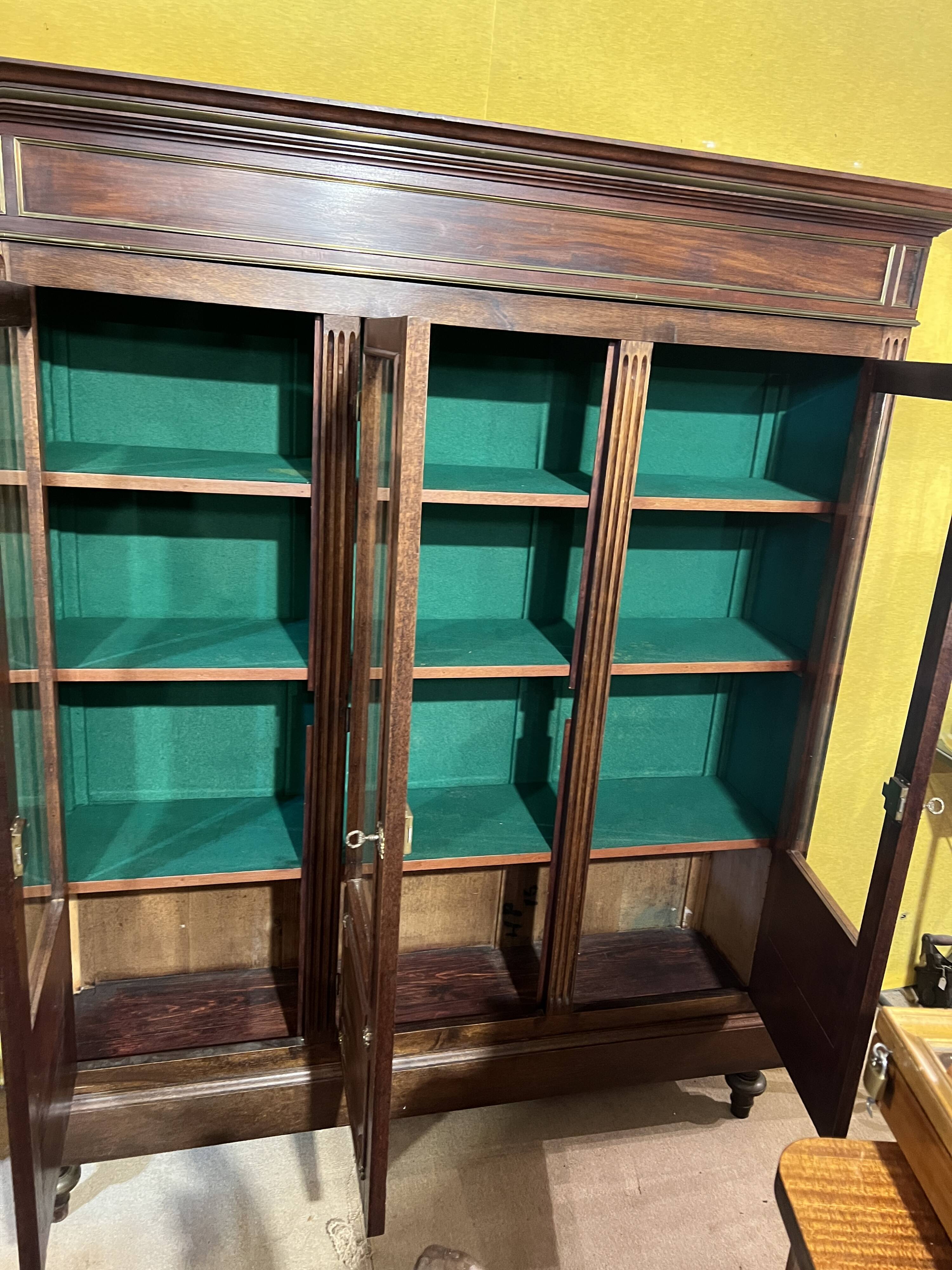 Louis XVI style mahogany bookcase, 3 doors