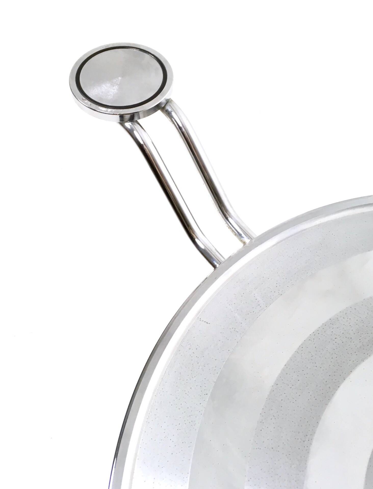 Chromed Metal Dining Table with a Round Tempered Glass Top, Italy