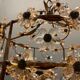 Italian Pink Murano Glass Flower Chandelier, 1950s