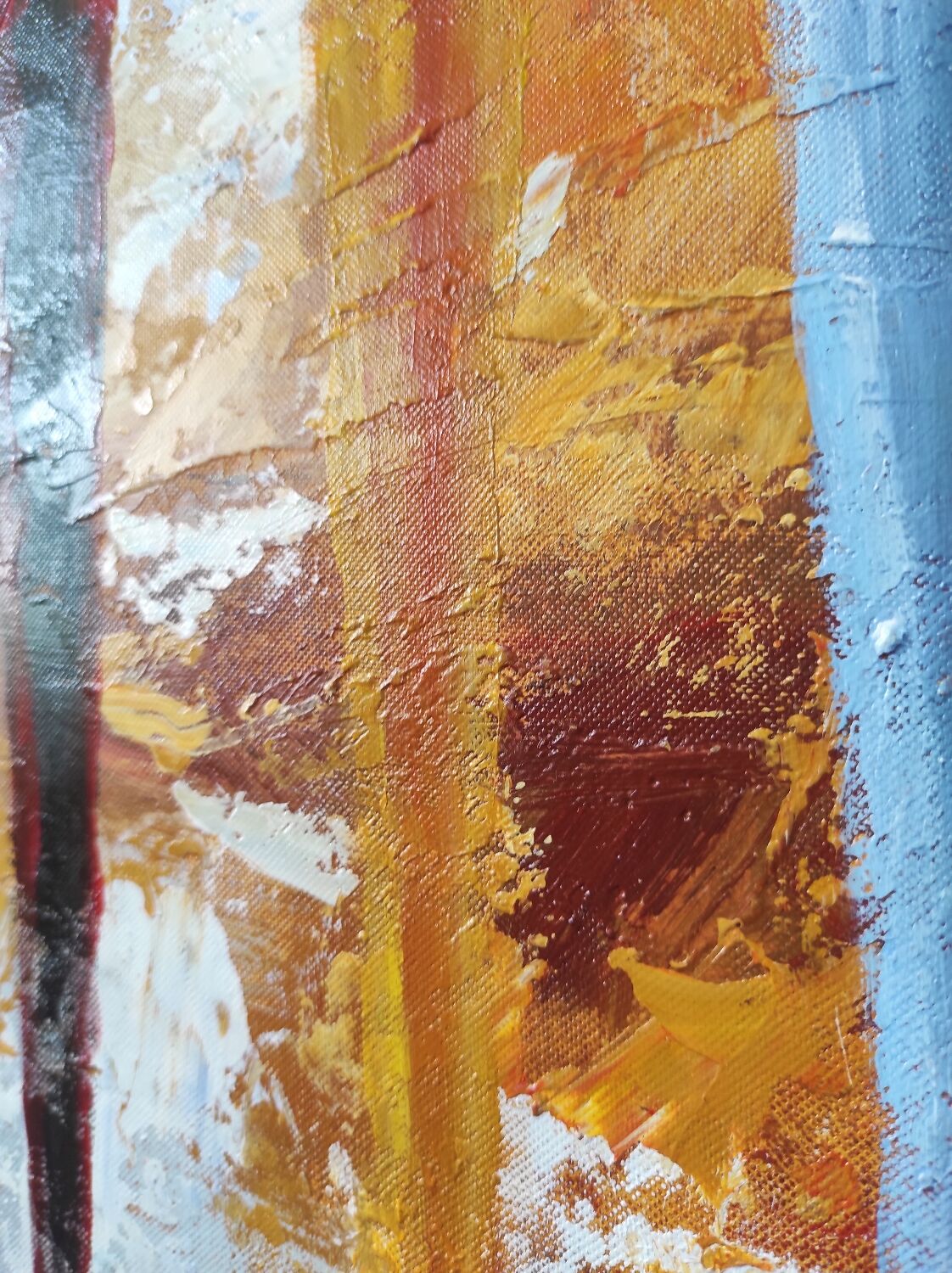 Tableau contemporain abstrait "Stades d'achèvement"
