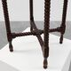 Art Deco round wooden side table with spindle legs, France circa 1900