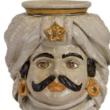 Men's beige turban vase