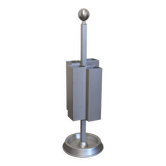 Aluminium umbrella stand attributed to Walter & Moretti, France circa 1970.