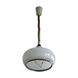 White opaline hanging lamp from the 1960s