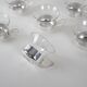Set of glass cups, Italian design, 1980s, production: Italy