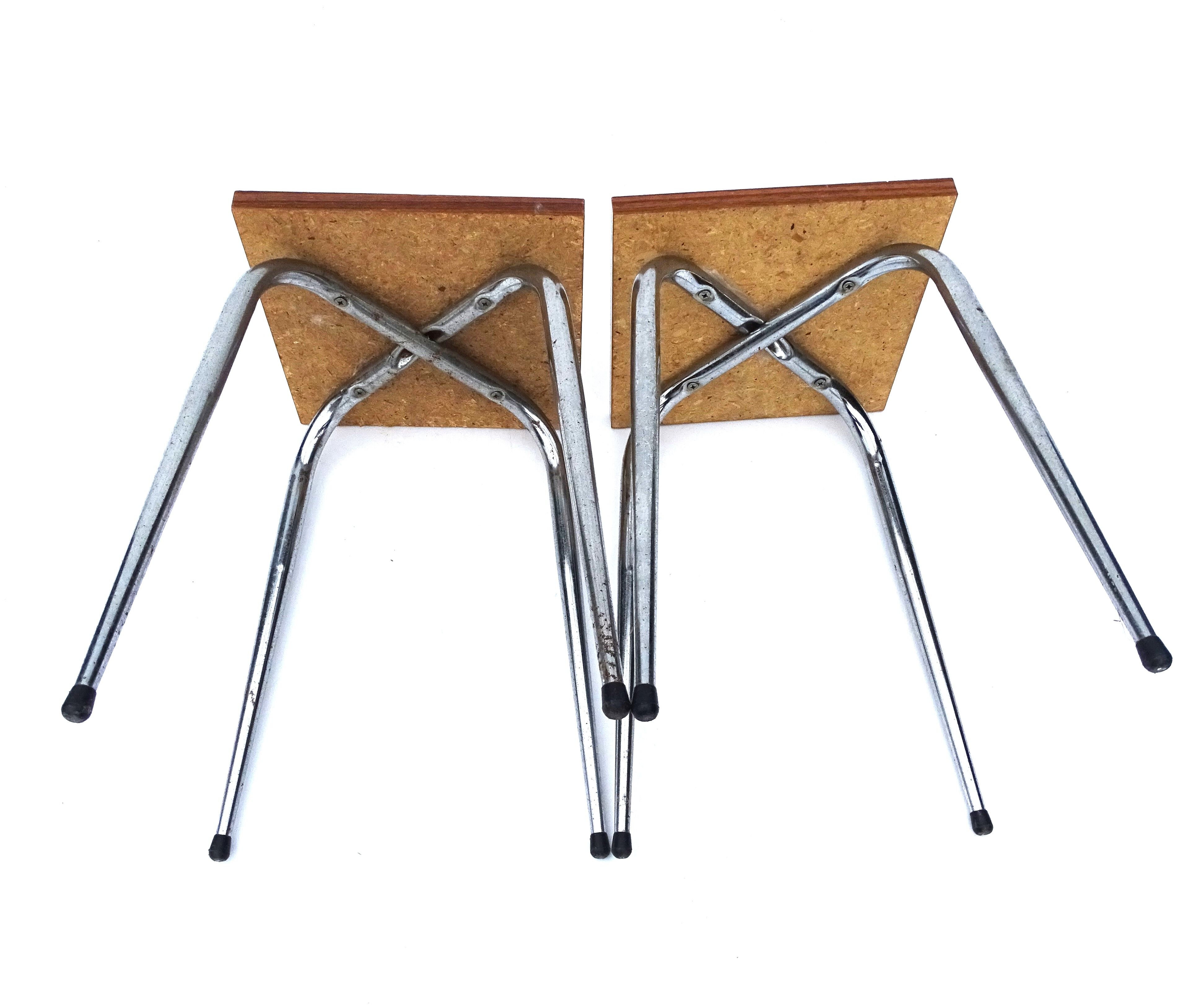 Lot 2 square stools