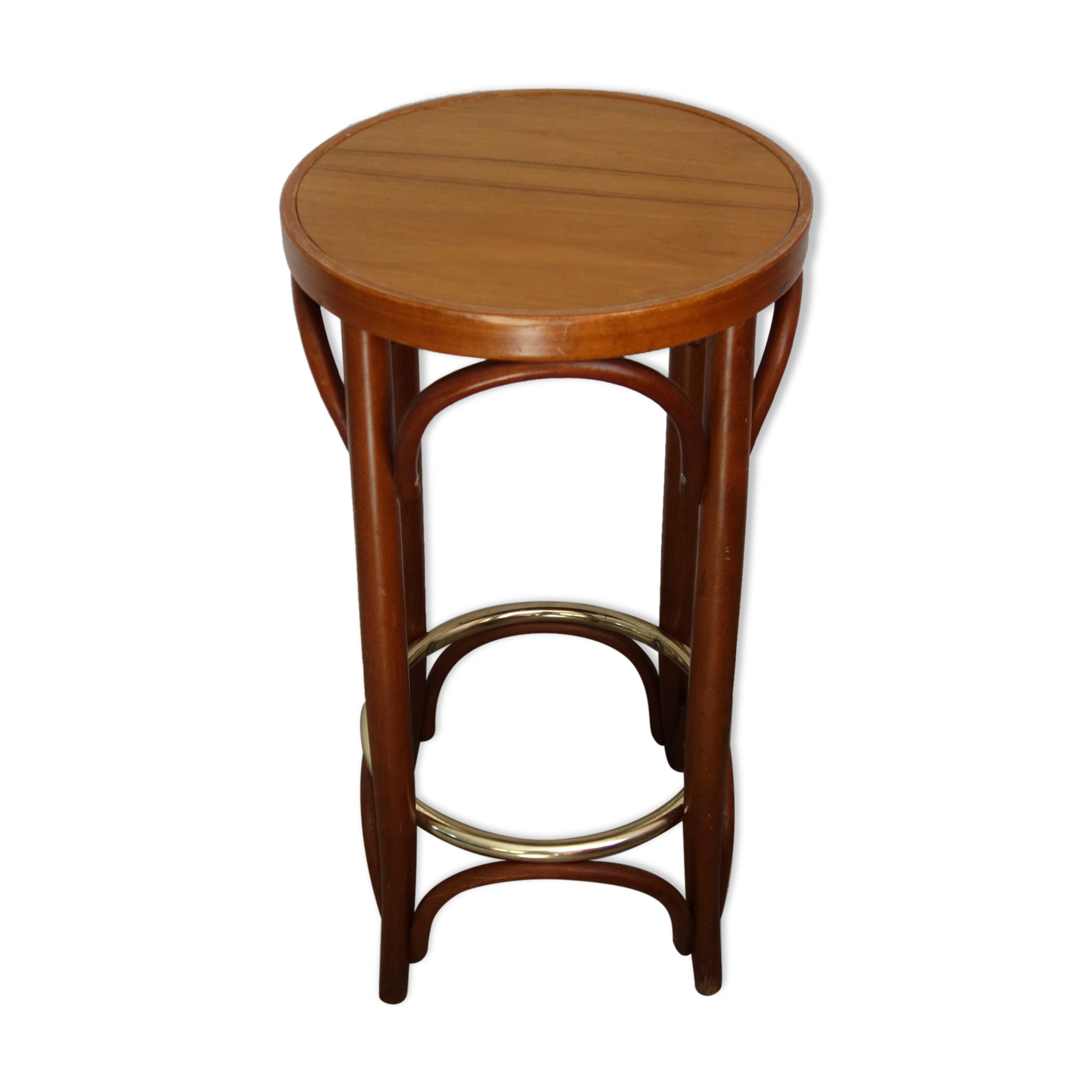 Former curved wooden bistro stool