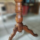 Guéridon 3 pieds en bois fruitier massif