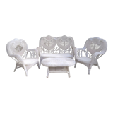 Vintage peacock rattan garden furniture