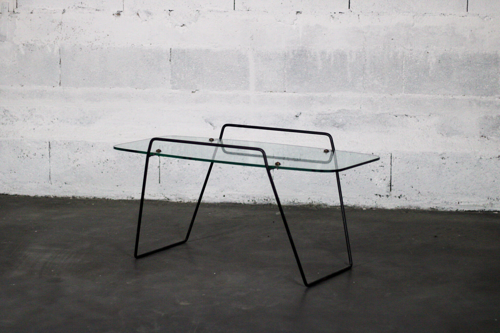 Modernist glass coffee table