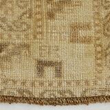 7x10 Cream & Brown Vintage Persian Rug, 205x316Cm