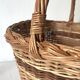 Panier en osier tressé bicolore