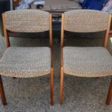 Pair of Scandinavian wool chairs
