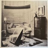 Louis Sognot pair of modernist armchairs in walnut and alpaca, 1927