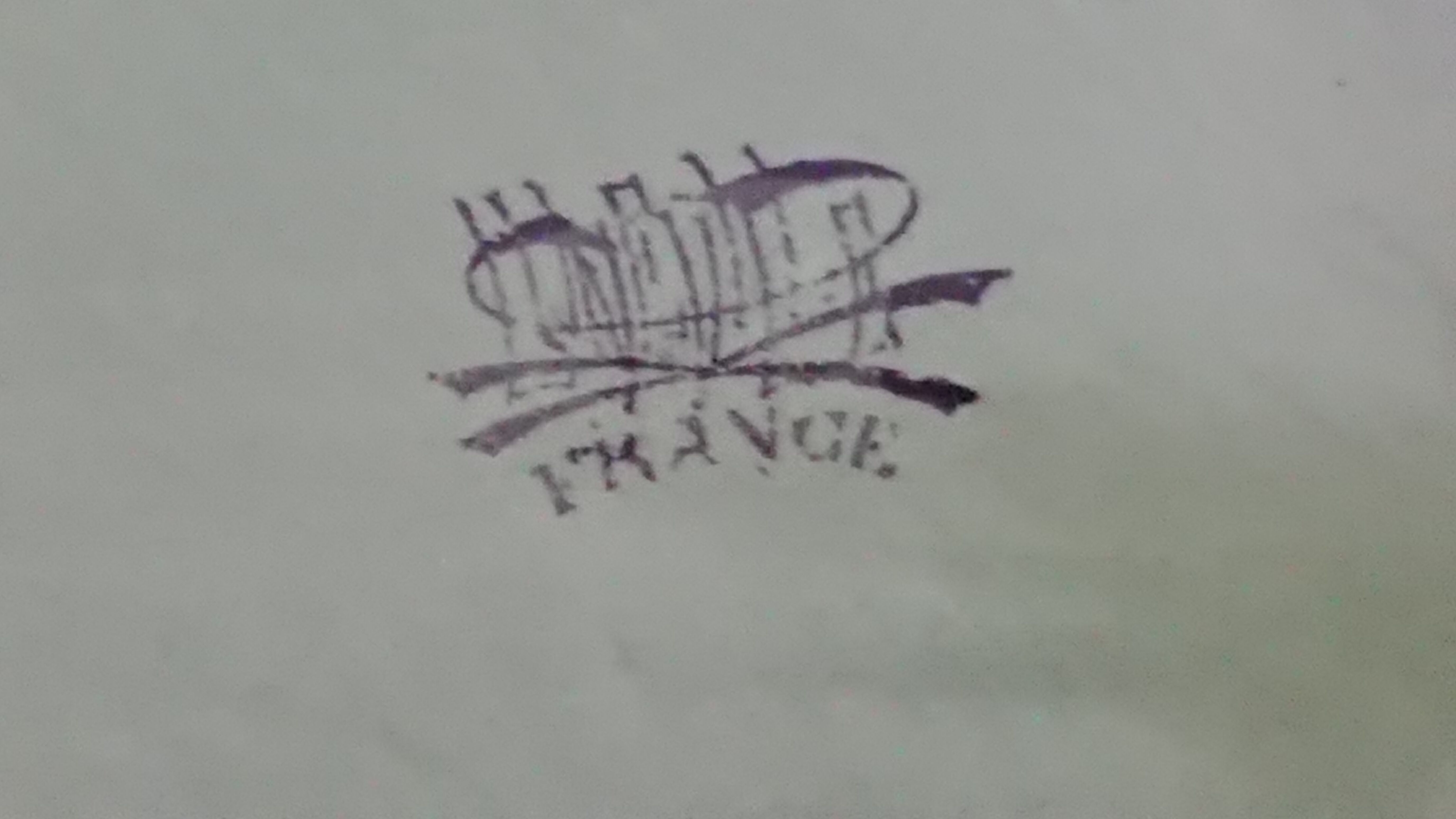 6-piece smoking service of enamelled earthenware