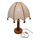 Umbrella lamp from the 70s in wood and fabric