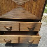 Vintage bamboo bar cabinet