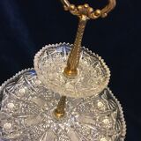 Crystal and bronze cake display