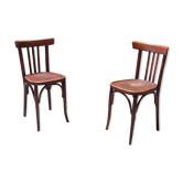 Paire de chaises bistrot Baumann distribution Henri Julien Oblinghem