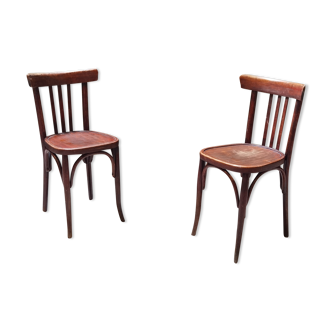 Paire de chaises bistrot Baumann distribution Henri Julien Oblinghem