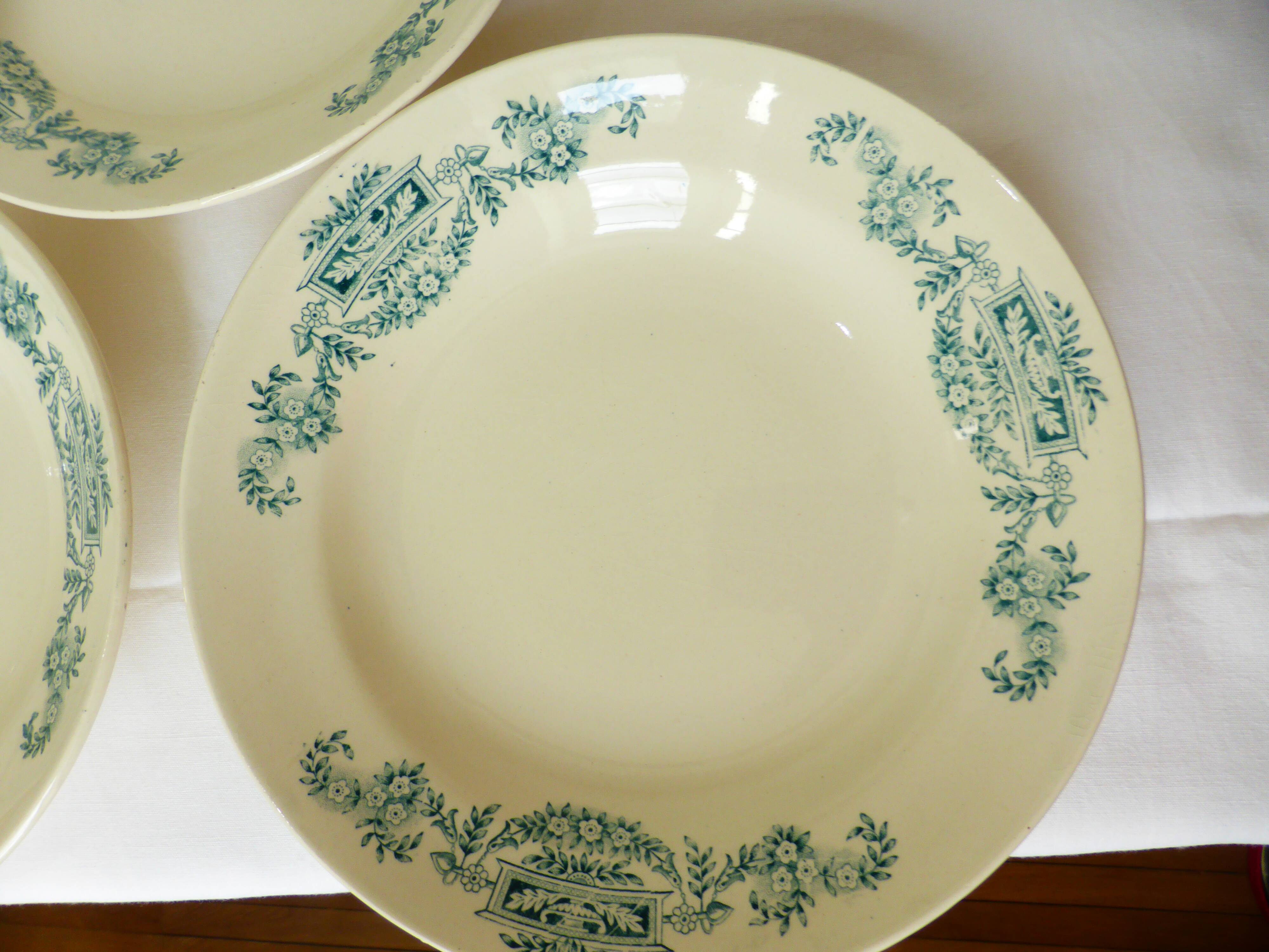 3 vintage deep plates from Longchamp model Lutèce 220523