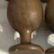 Vintage wooden egg cups – 6 pieces – 1950s